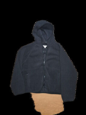 White Pullover Fleece Hoodie Size L (12-14)